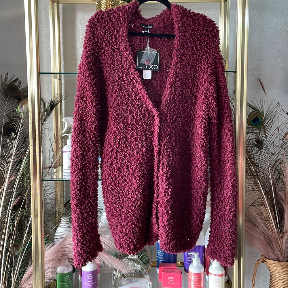 RBX NWT maroon button cardigan sweater